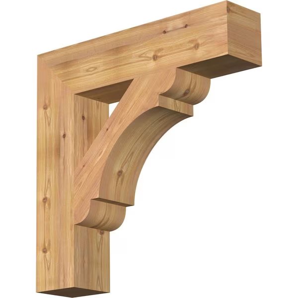 Olympic Block Smooth Bracket, Western Red Cedar, 5 1/2
